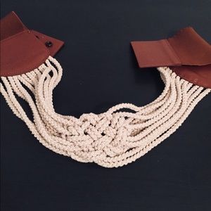 Brown and Rope Detailed Belt